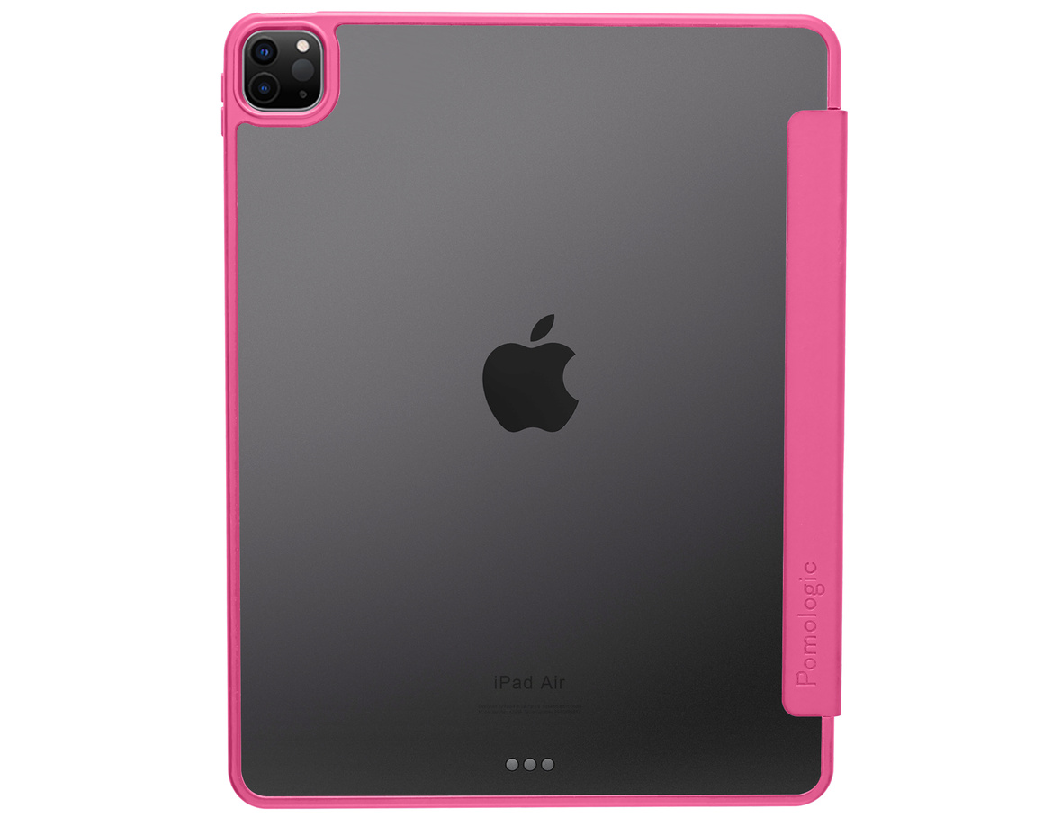 Pomologic - BookFold Clear till iPad Air 13 (M2/M3) - Clear/Rosa