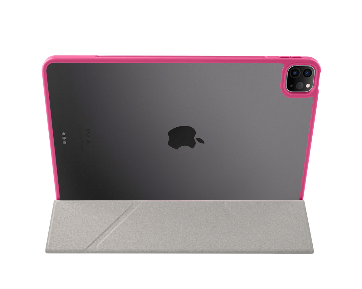 Pomologic - BookFold Clear till iPad Air 13 (M2/M3) - Clear/Rosa