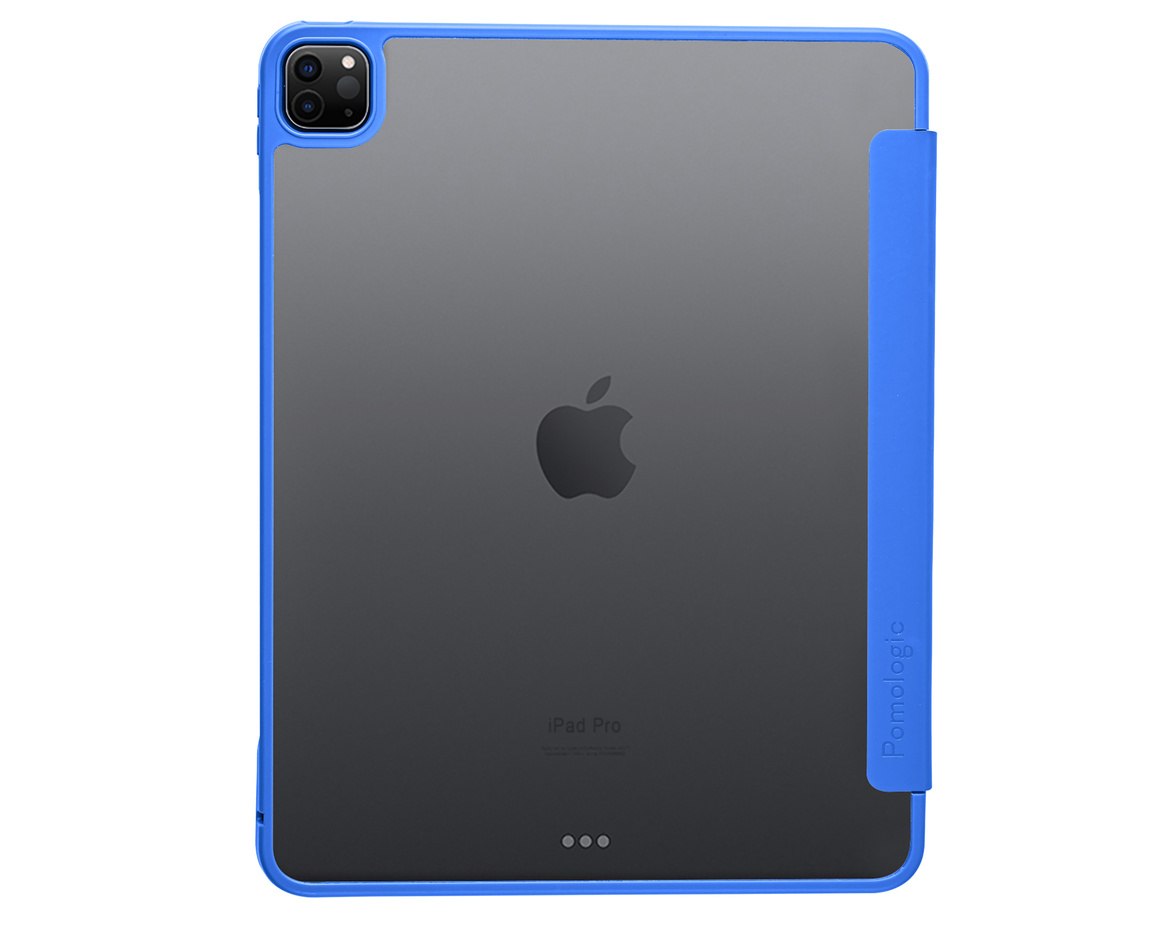 Pomologic - BookFold Clear till iPad Pro 13 (M4/M5) - Clear/Blå