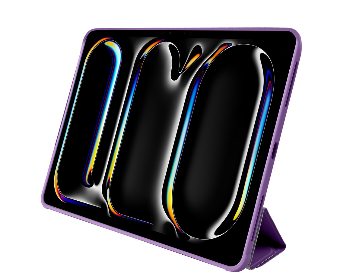 Pomologic - BookFold Clear till iPad Pro 11 (M4/M5) - Clear/Lila