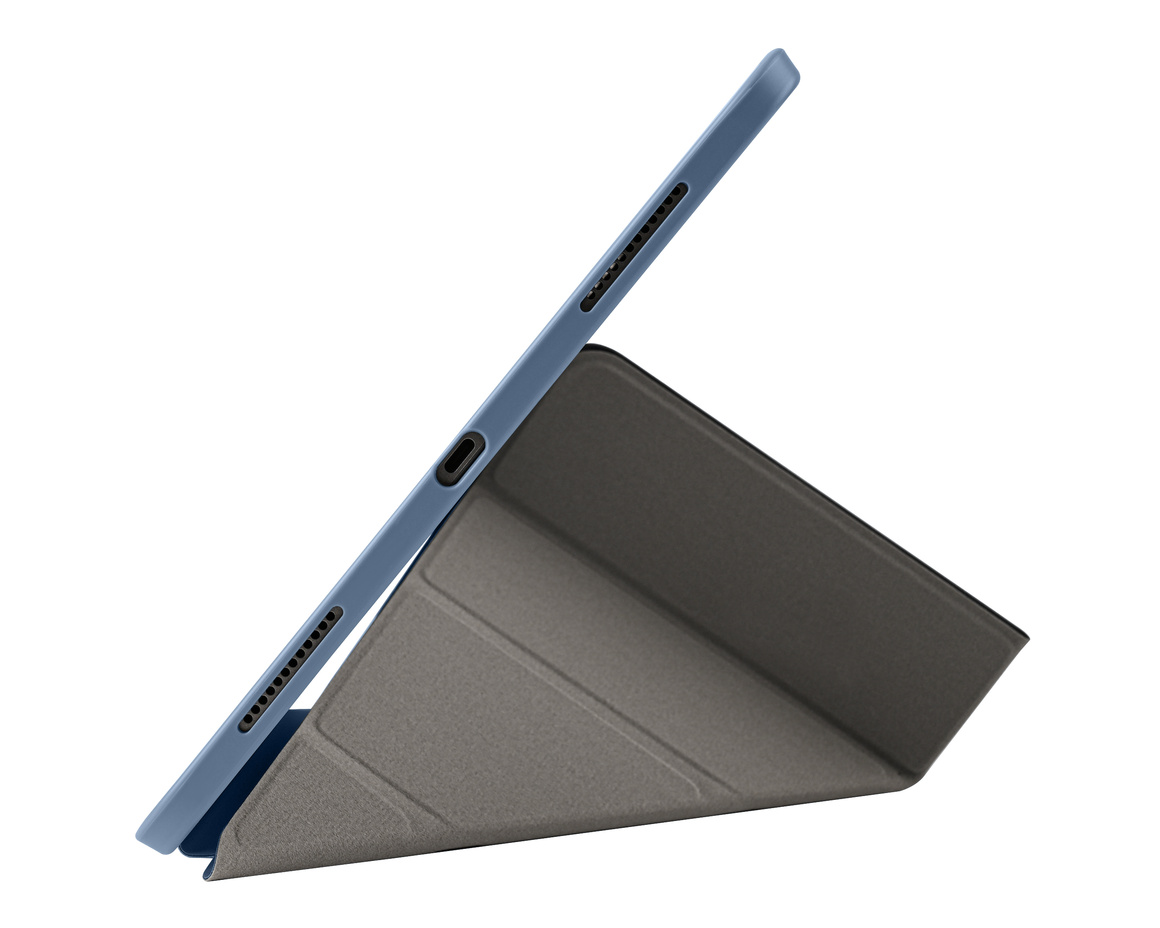 Pomologic - BookFold Clear till iPad Pro 13 (M4/M5) - Clear/Marinblå