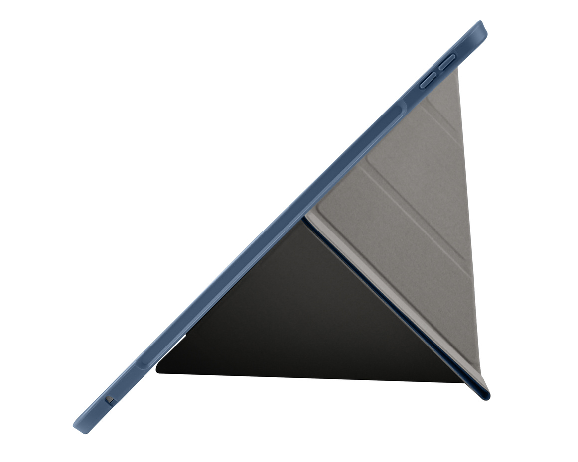 Pomologic - BookFold Clear till iPad Pro 13 (M4/M5) - Clear/Marinblå