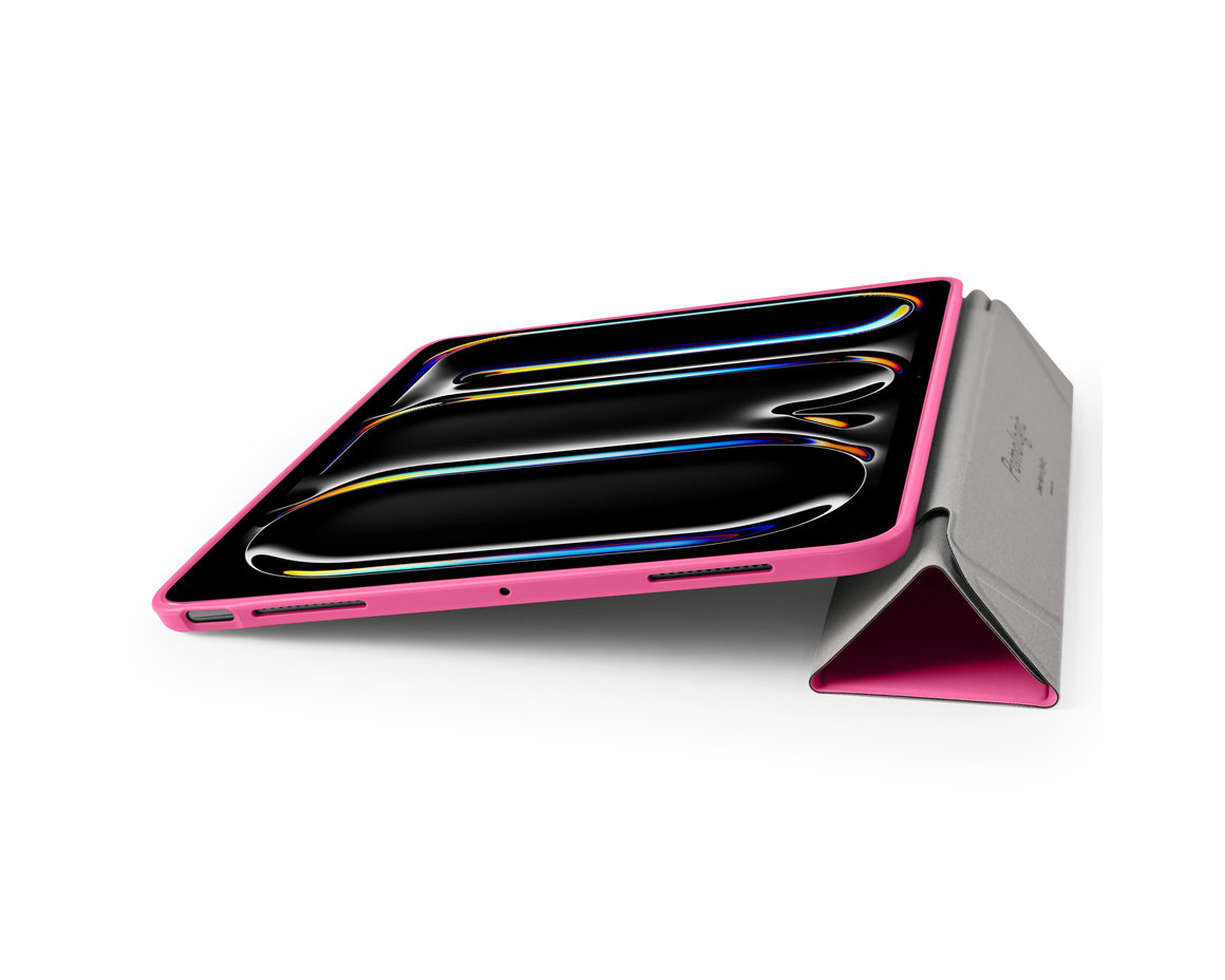 Pomologic - BookFold Clear till iPad Pro 13 (M4/M5) - Clear/Rosa