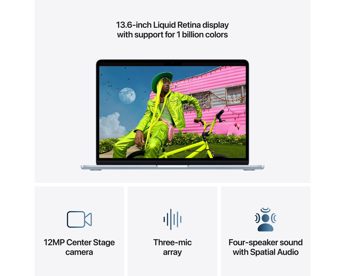 MacBook Air 13 M5 10-core CPU, 10-core GPU/16GB/1TB SSD - himmelsblå