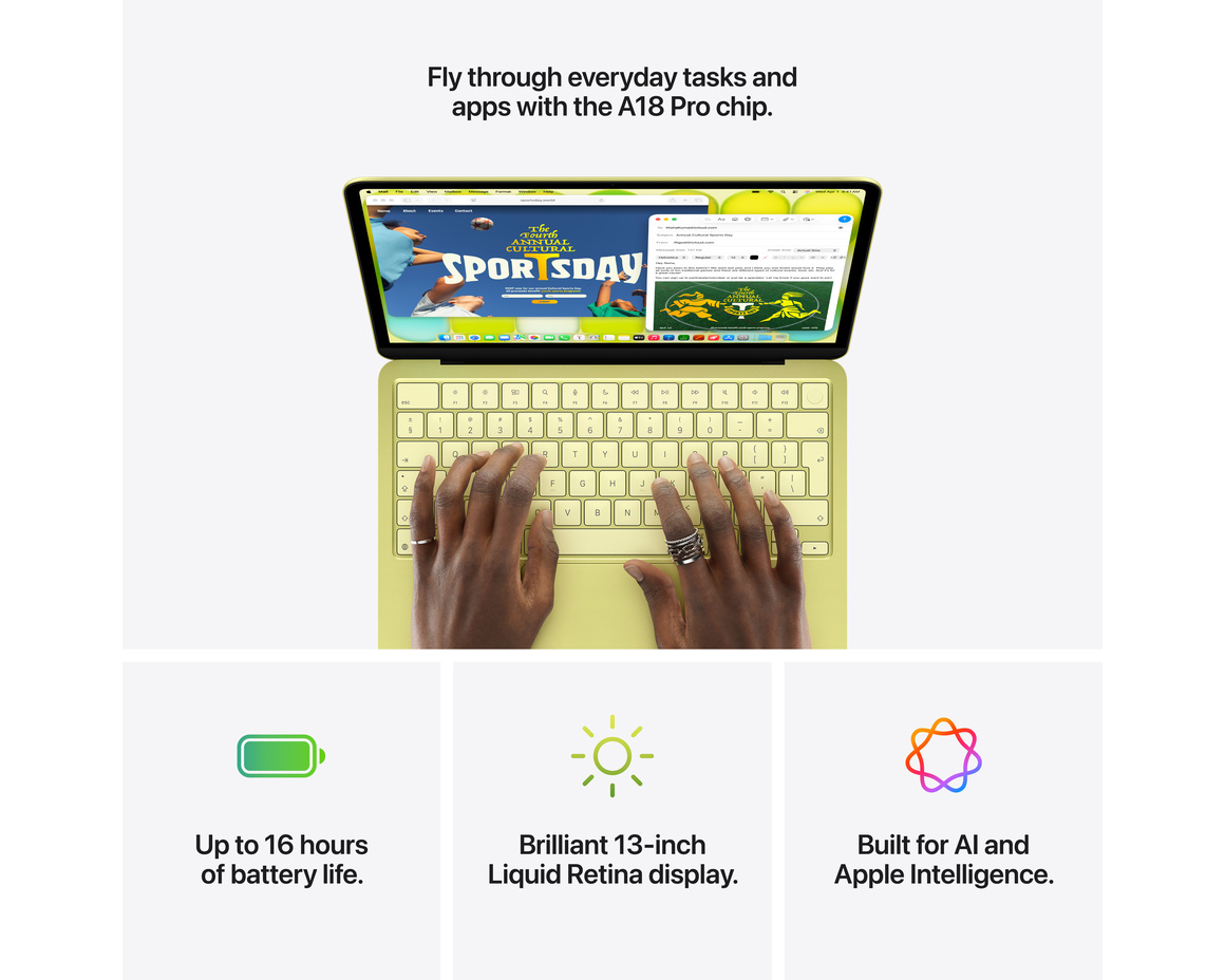 MacBook Neo rosé 512 GB Magic Keyboard med Touch ID
