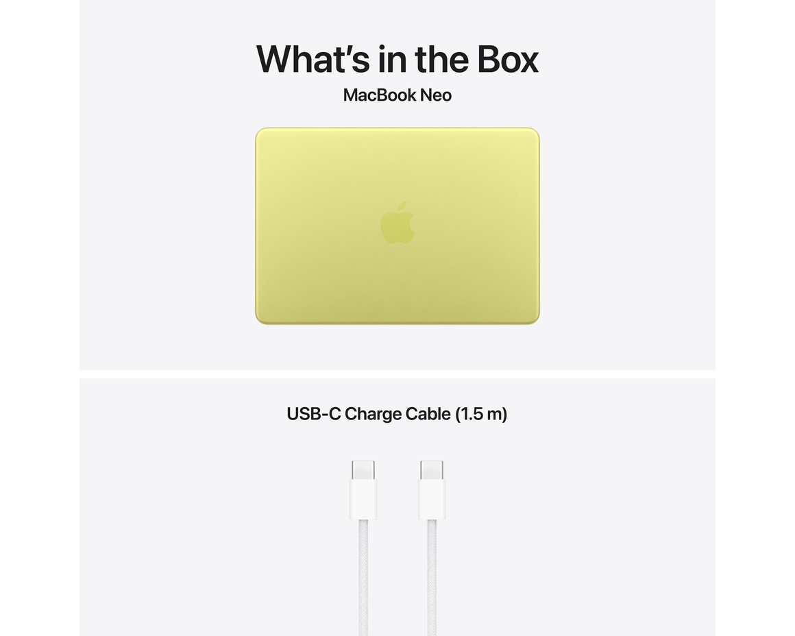 MacBook Neo citrus 512 GB Magic Keyboard med Touch ID