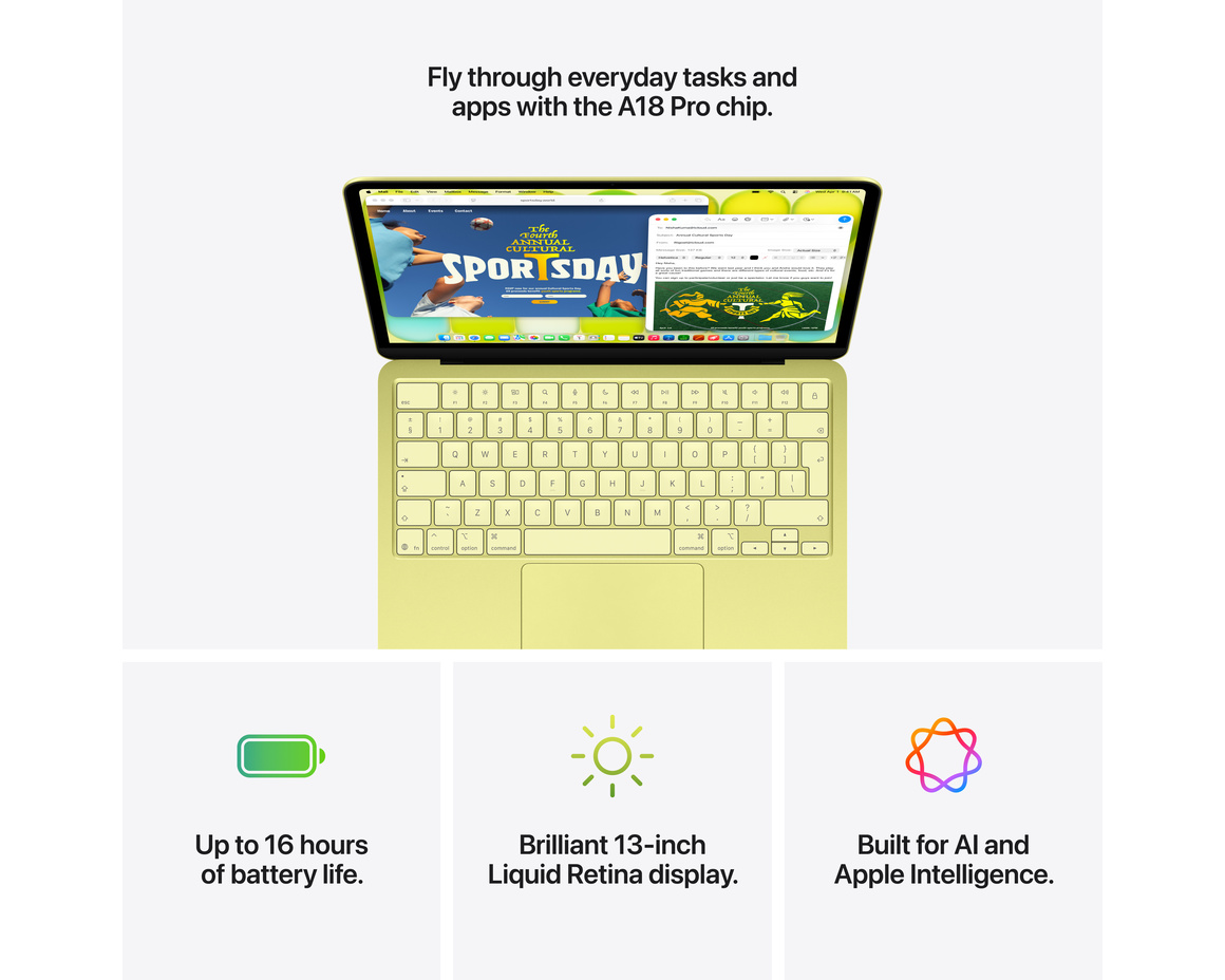 MacBook Neo indigo 256 GB Magic Keyboard