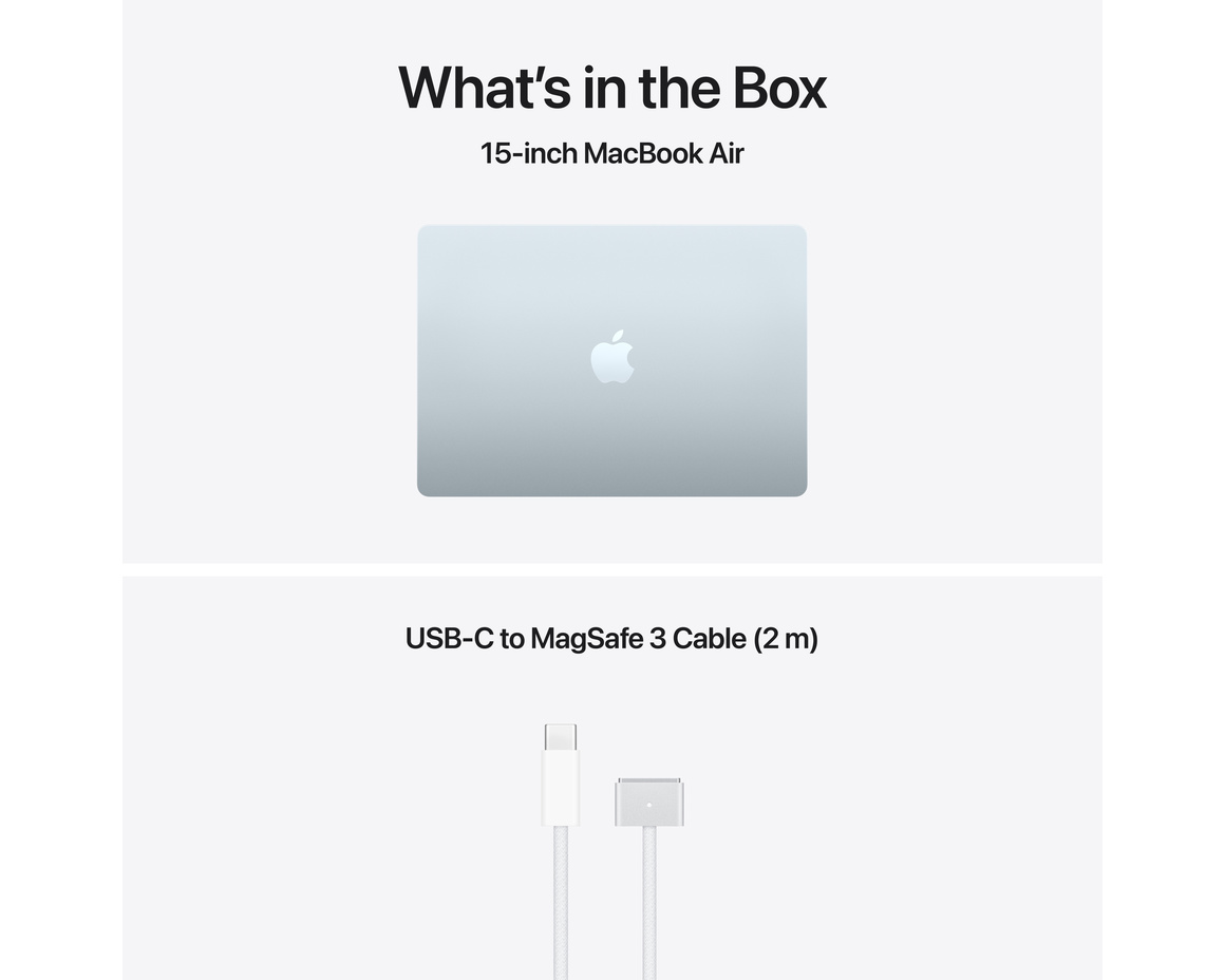 MacBook Air 15 M5 10-core CPU, 10-core GPU/16GB/1TB SSD - himmelsblå