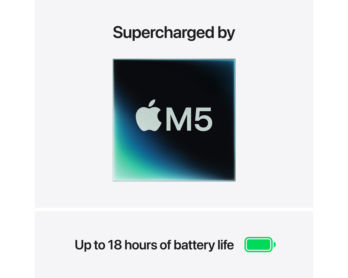 MacBook Air 15 M5 10-core CPU, 10-core GPU/16GB/1TB SSD - silver
