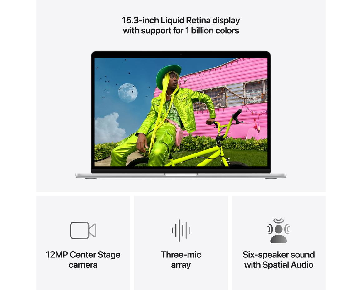 MacBook Air 15 M5 10-core CPU, 10-core GPU/16GB/1TB SSD - silver
