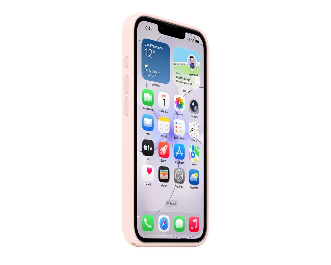 Apple iPhone 17e Silikonskal med MagSafe blekrosa