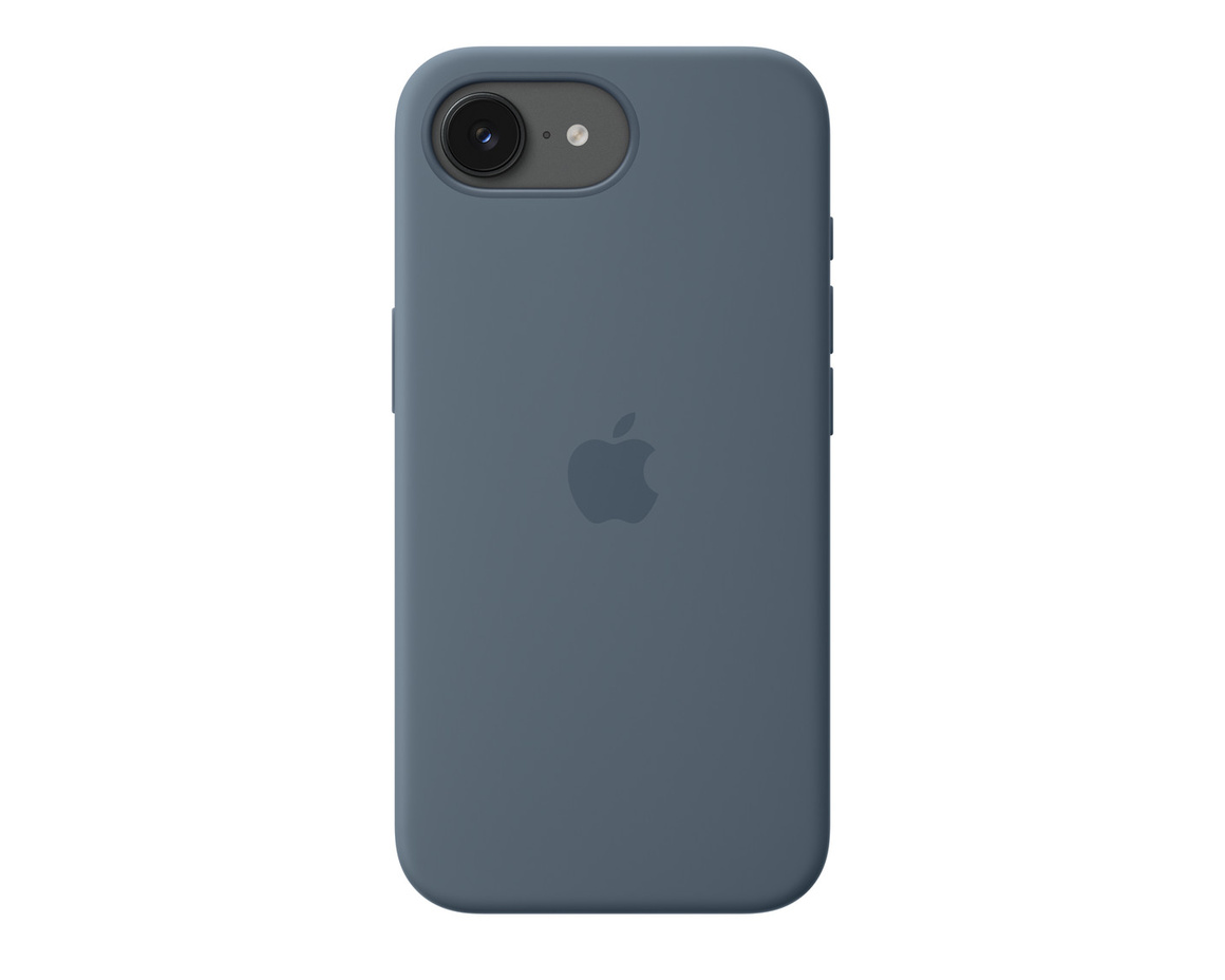 Apple iPhone 17e Silikonskal med MagSafe ankarblå