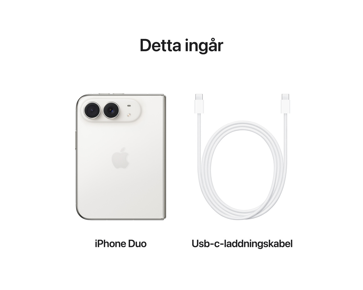iPhone Duo - stjärnvit 256 GB