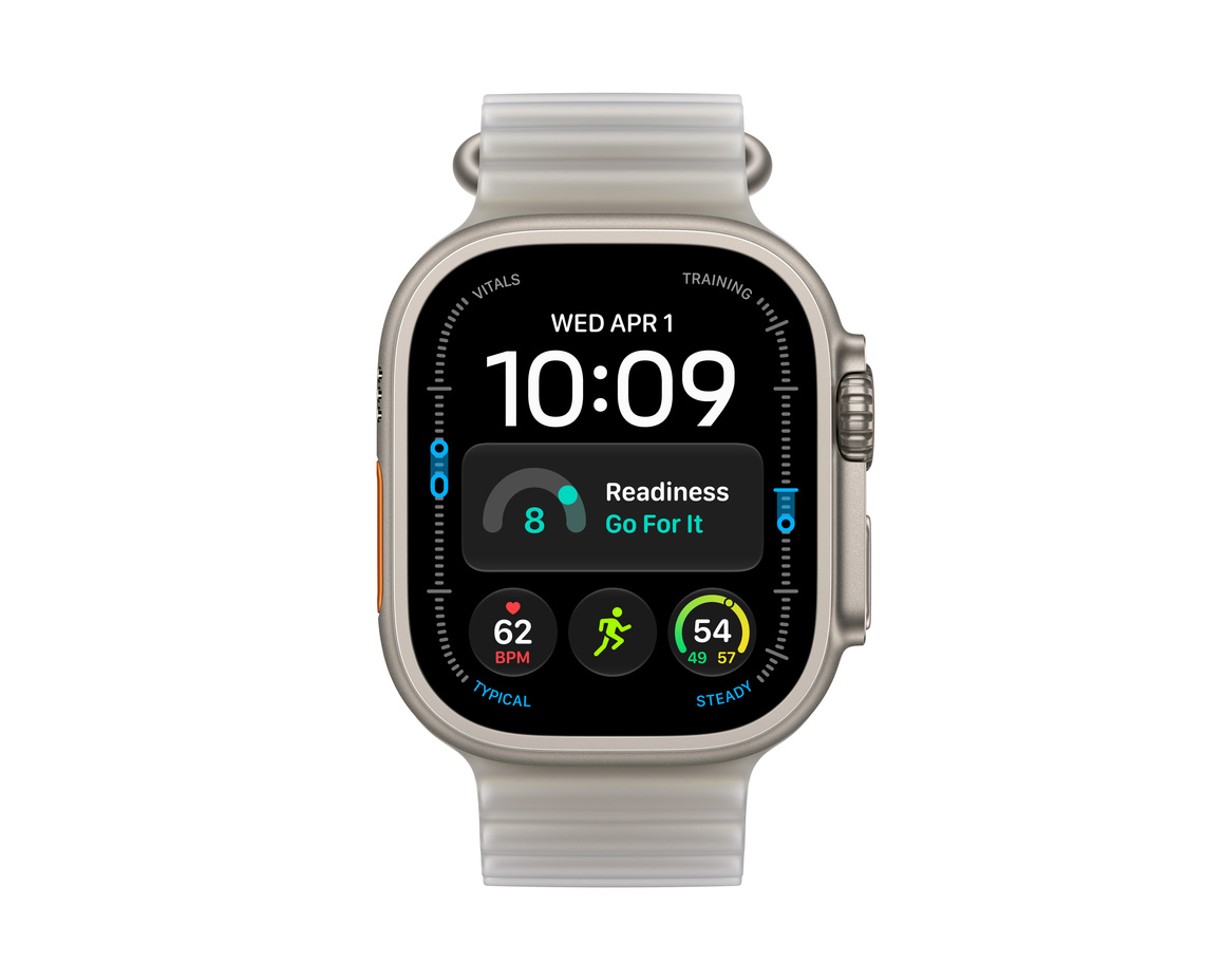 Apple Watch Ultra 4 GPS + Cellular 49mm med Ocean Band Genomlyst grå