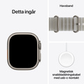 Apple Watch Ultra 4 GPS + Cellular 49mm med Ocean Band Genomlyst grå