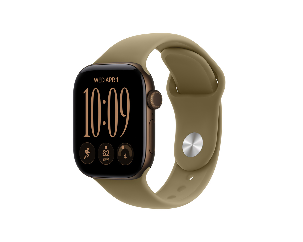 Apple Watch Series 12 Aluminium med Sportband Mörk Brons 42mm GPS S/M