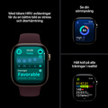 Apple Watch Series 12 Aluminium med Sportband Svart 46mm GPS S/M