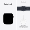 Apple Watch Series 12 Aluminium med Sportband Rymdgrå 42mm GPS S/M
