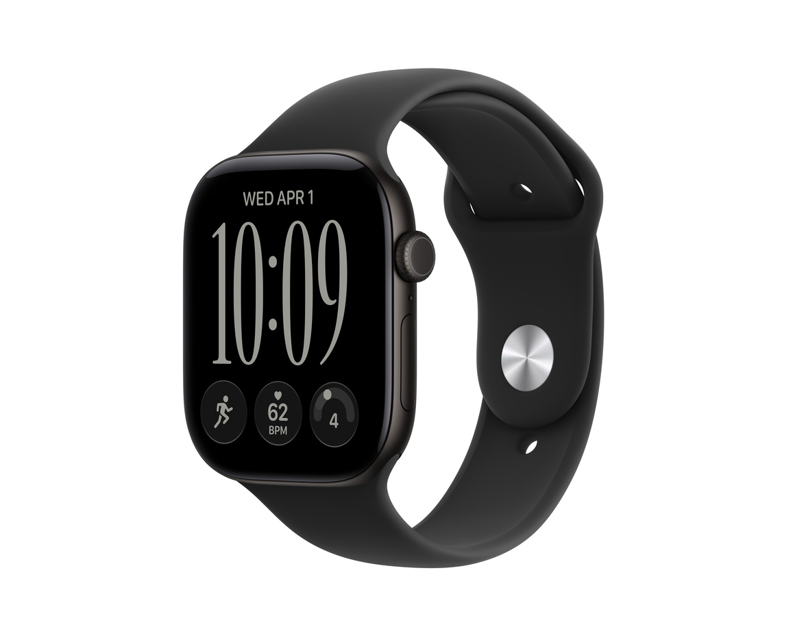 Apple Watch Series 12 Aluminium med Sportband Svart 46mm GPS - Cellular M/L
