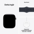 Apple Watch Series 12 Aluminium med Sportband Rymdgrå 46mm GPS - Cellular S/M