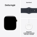 Apple Watch Series 12 Titan Cellular med Sportband Naturlig 42mm S/M