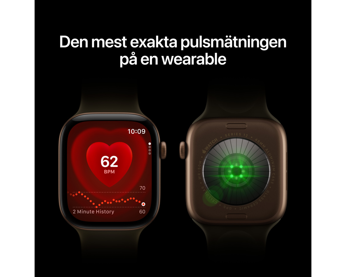 Apple Watch Series 12 Aluminium med Milanesisk Loop 46mm GPS S/M