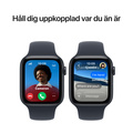 Apple Watch SE 3 GPS + Cellular 44mm Midnight Aluminium Case with Navy Blue Sport Band - M/L
