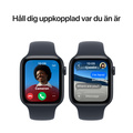 Apple Watch SE 3 GPS 44mm Midnight Aluminium Case with Navy Blue Sport Band - M/L
