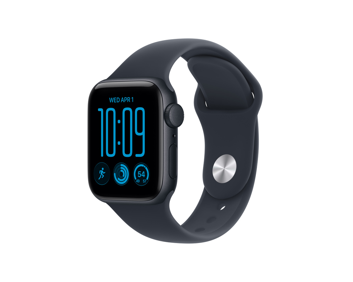 Apple Watch SE 3 GPS 40mm Midnight Aluminium Case with Navy Blue Sport Band - M/L