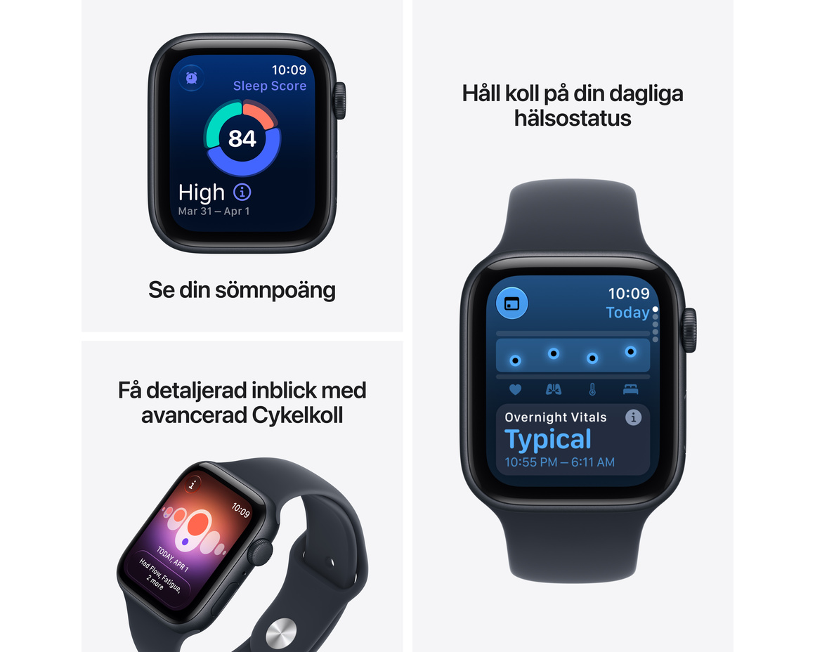 Apple Watch SE 3 GPS 40mm Starlight Aluminium Case with Sand Sport Band - S/M